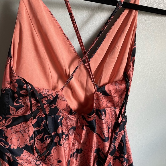 Lulus Tea Gardens Rusty Rose Floral Print Satin Maxi Dress - Picture 9 of 12